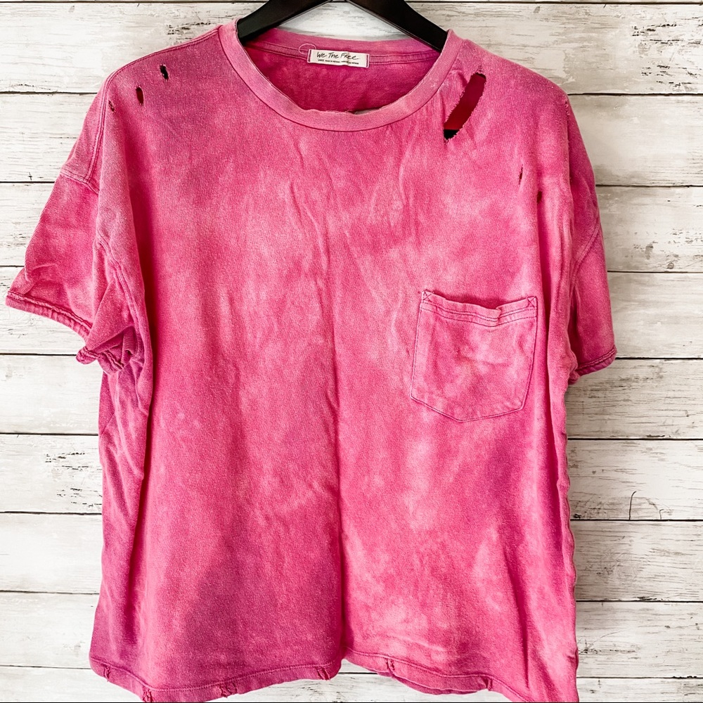 Handmade Tie Dye Distressed Free People Tee